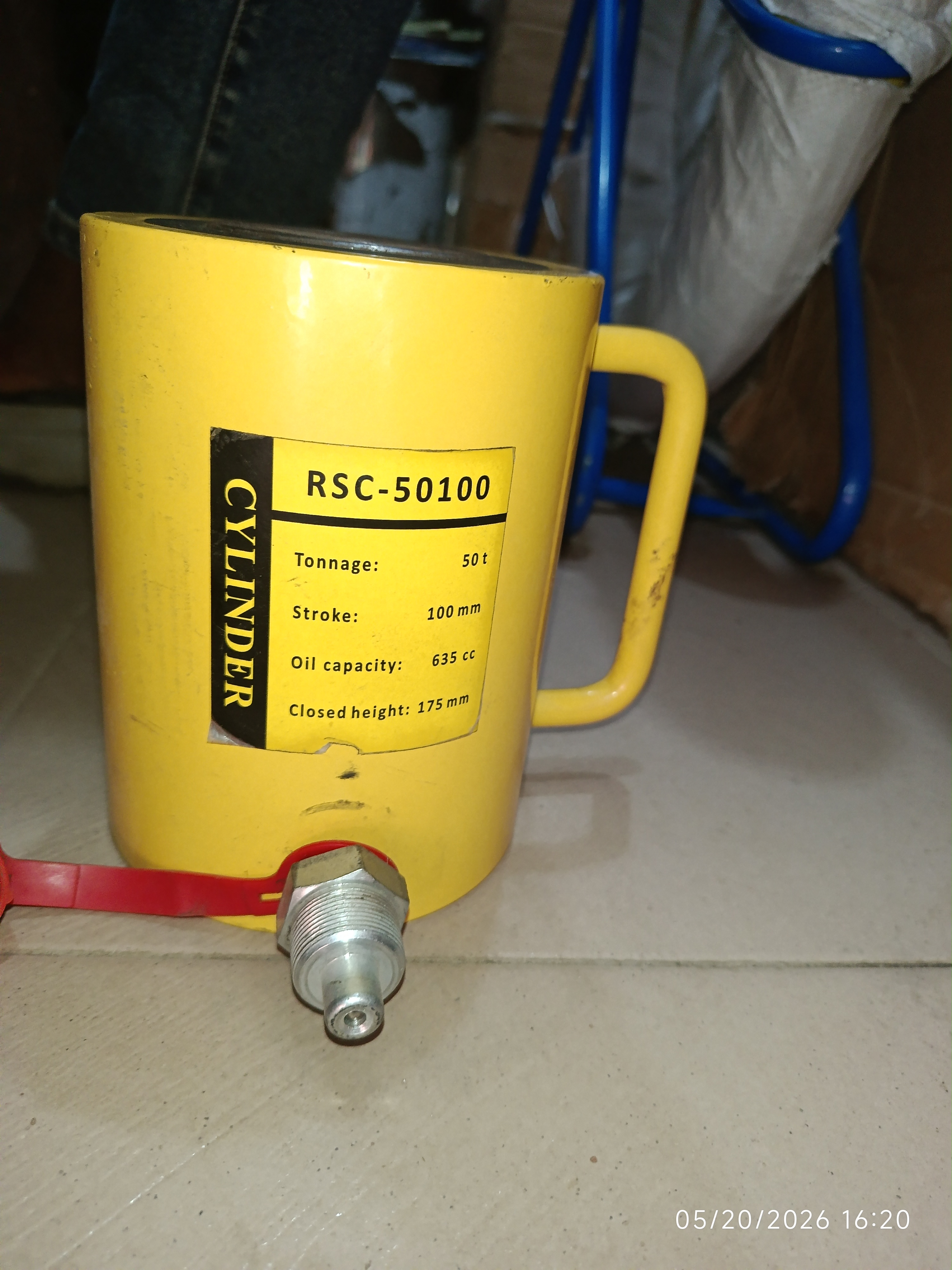 RSC-50100 50T 100MM Stroke Single-Acting Hydraulic Cylinder Jack