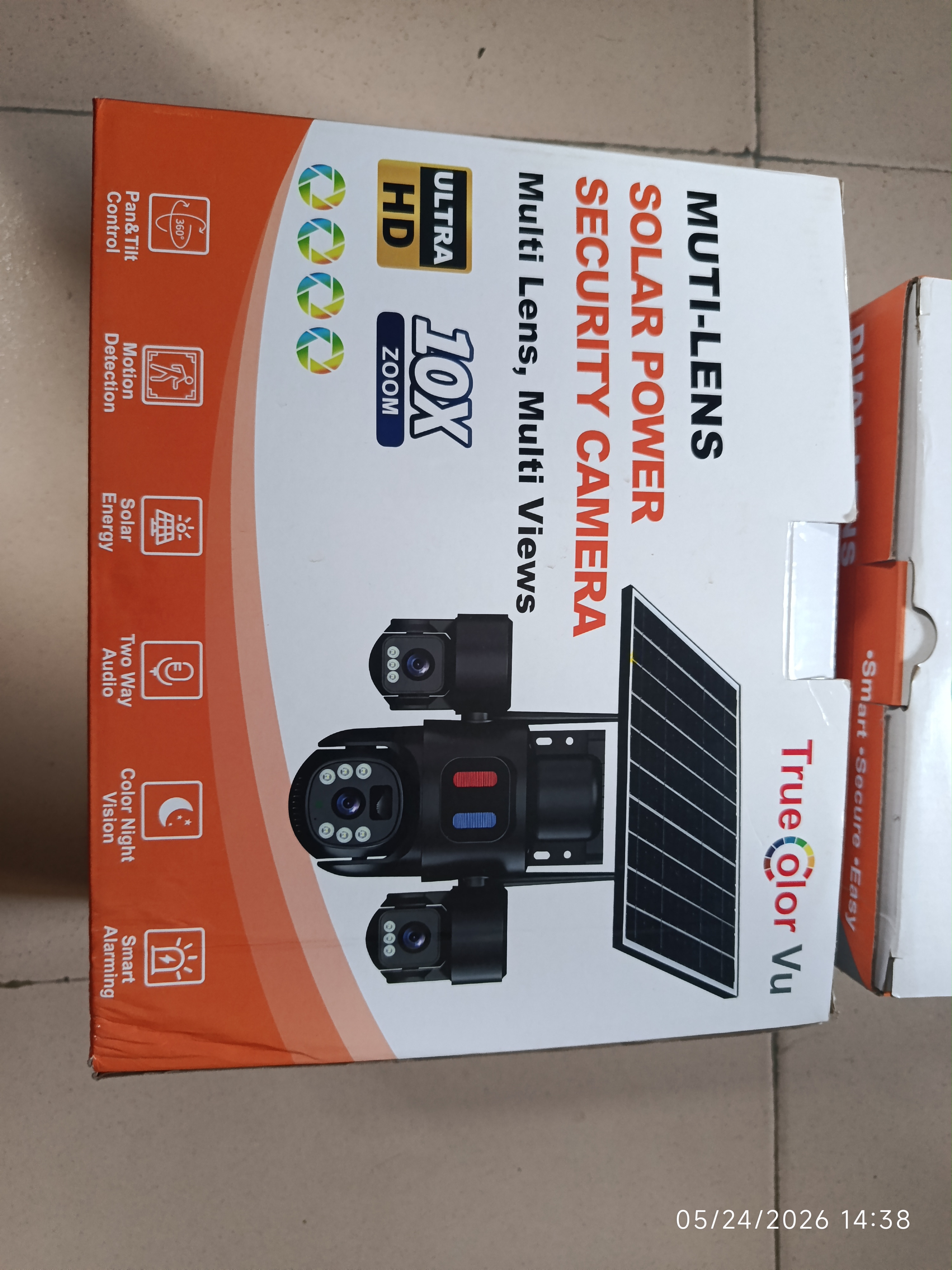 4-Lens Solar Powered Security Camera