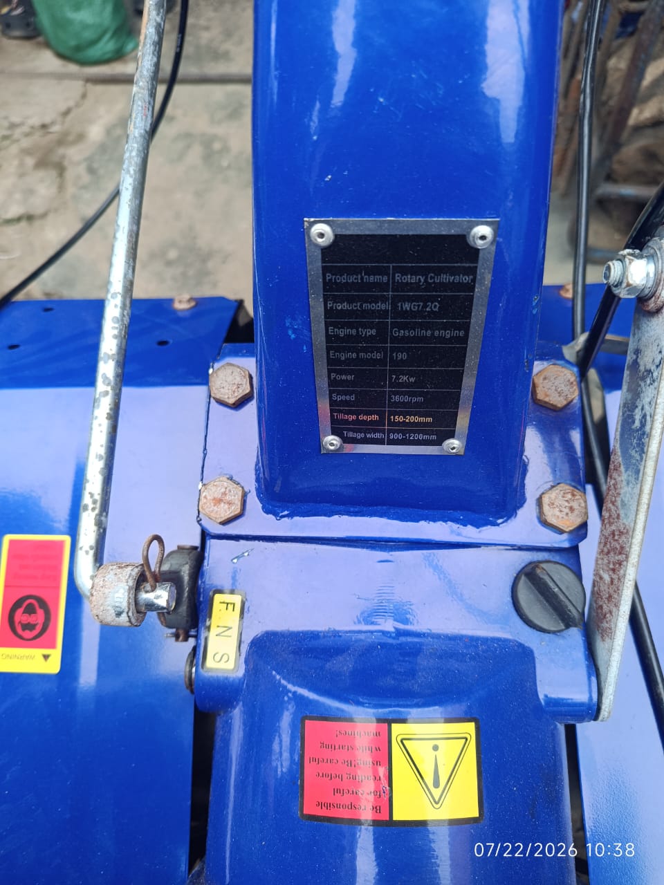 7.2KW Rotary Cultivator