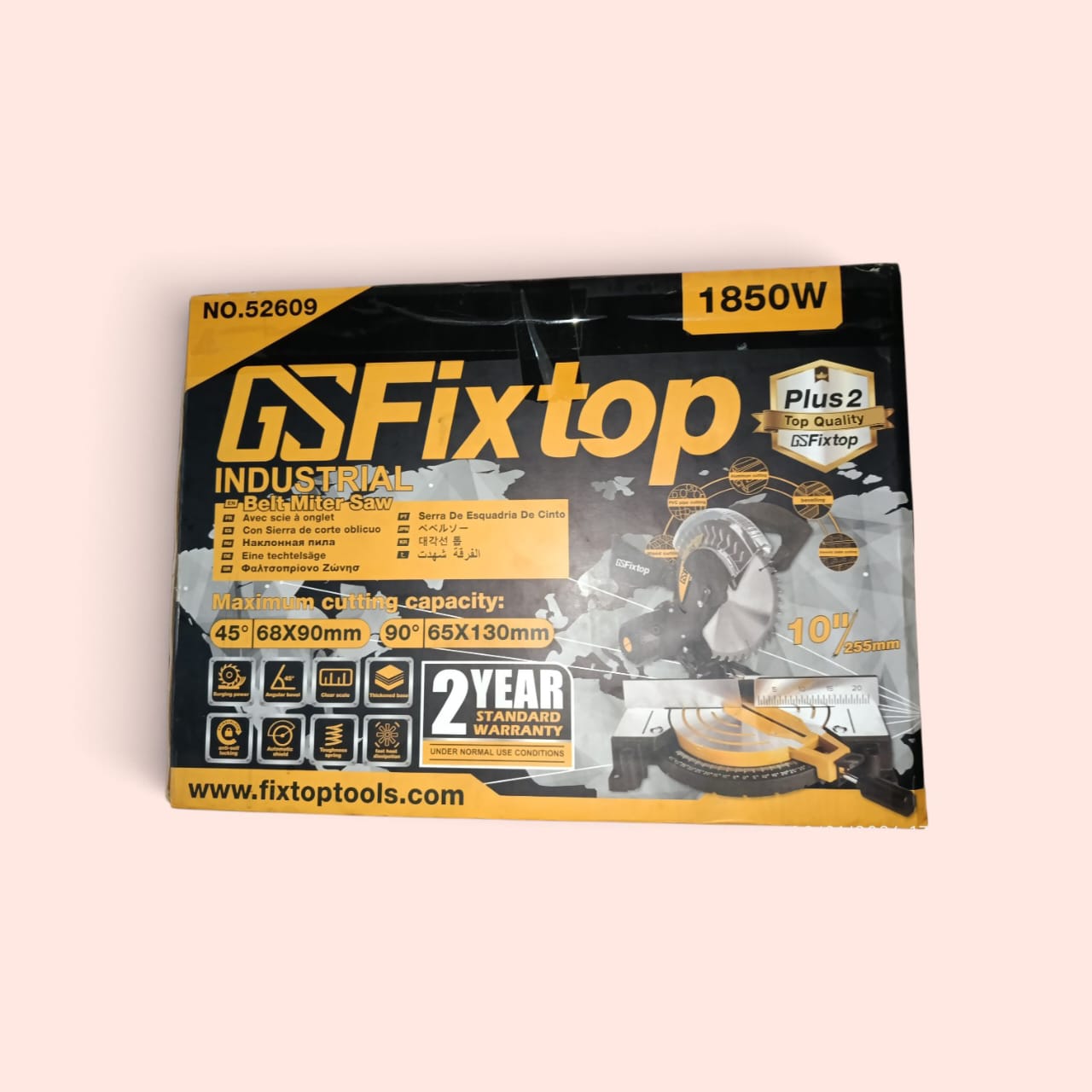 GSFixtop 10" Industrial Belt-Driven Miter Saw