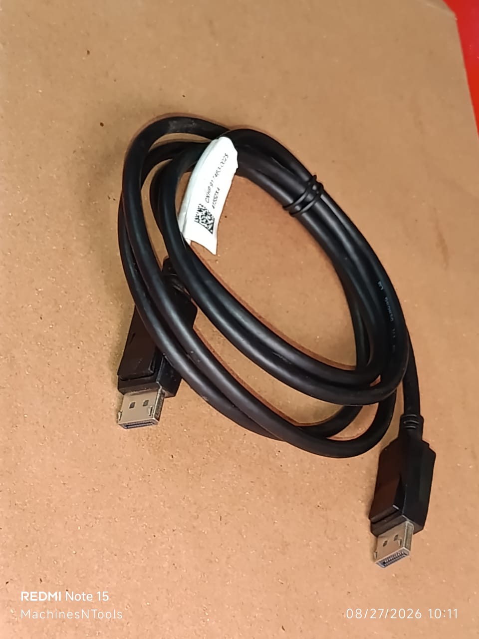 DisplayPort to DisplayPort (DP to DP) Video Cable 1.8 meters