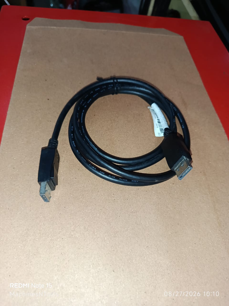 DisplayPort to DisplayPort (DP to DP) Video Cable 1.8 meters