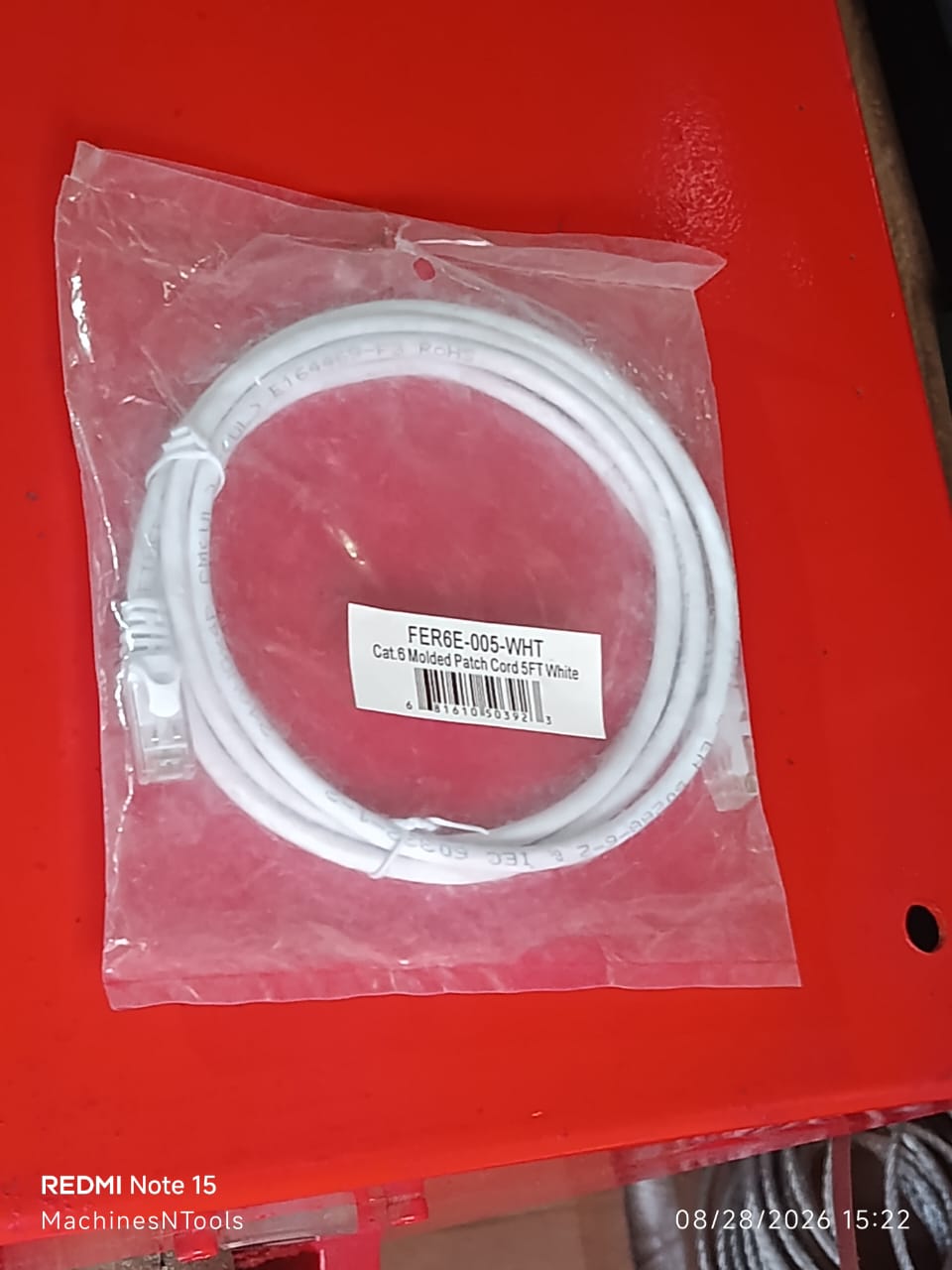 Cat.6 Ethernet Patch Cable 5ft