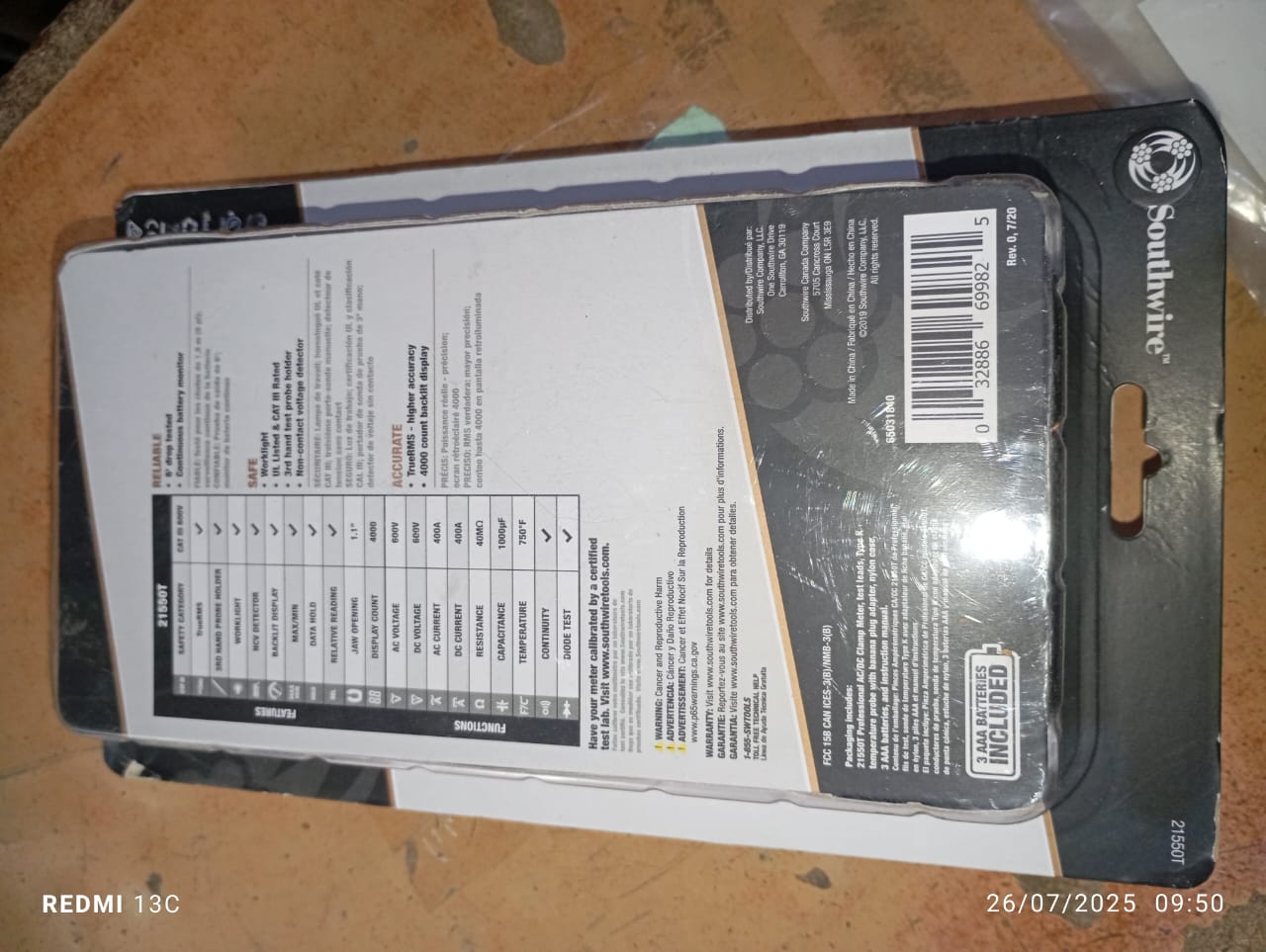 Southwire 21550T Professional AC/DC Clamp Meter