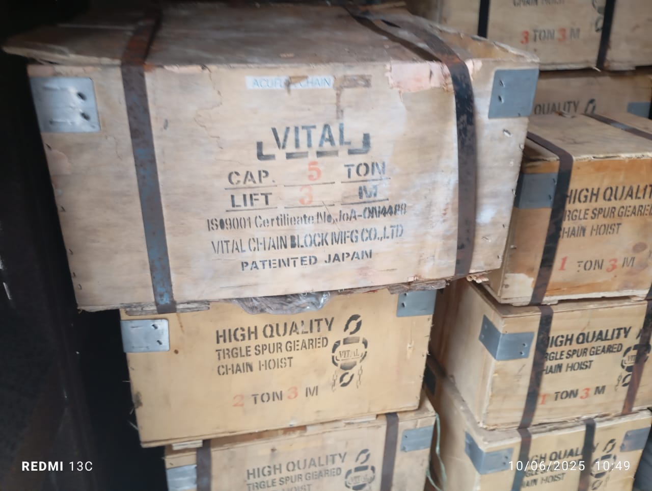 5000kg by 3 Meters Vital Chain Hoist