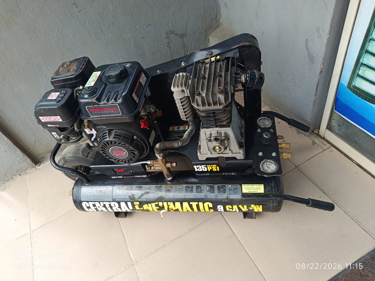 Central Pneumatic Wheelbarrow Air Compressor