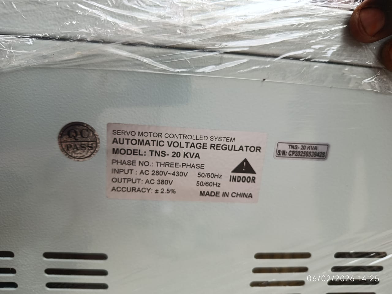 TNS-20KVA Servo Motor Control Automatic Voltage Regulator 3 Phase