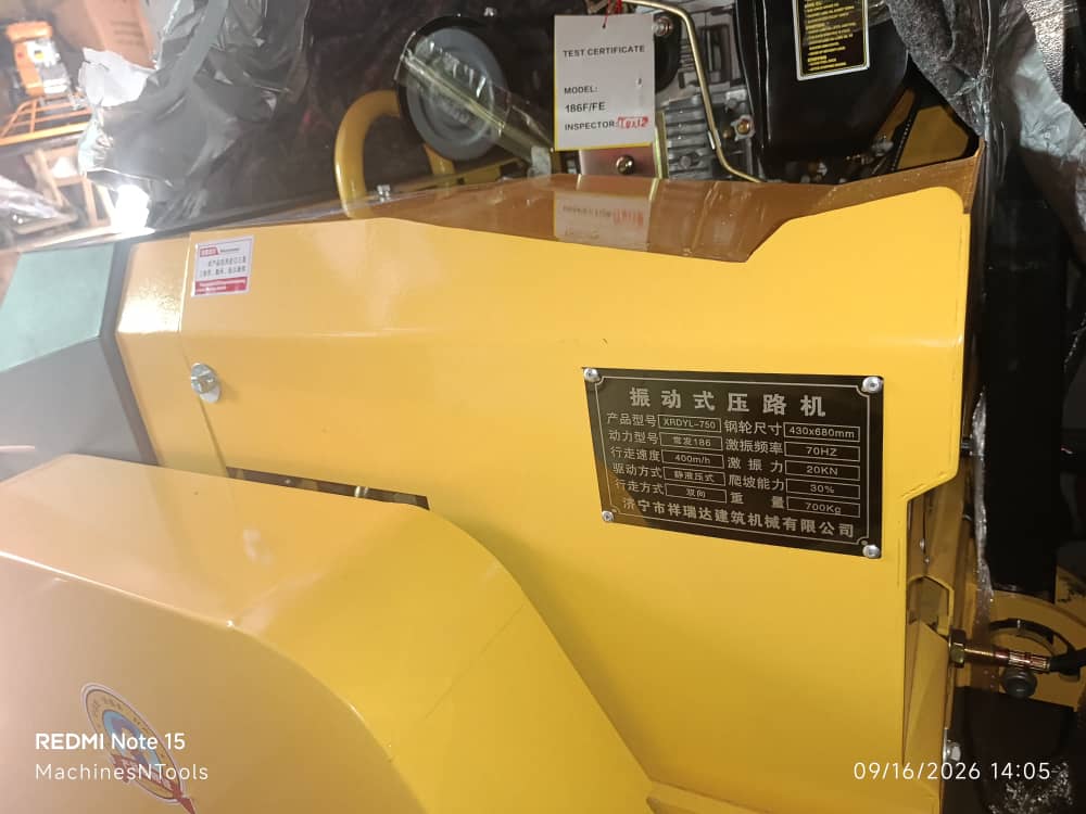 RDYL-700kg Walk-Behind Double-Drum Vibratory Road Roller